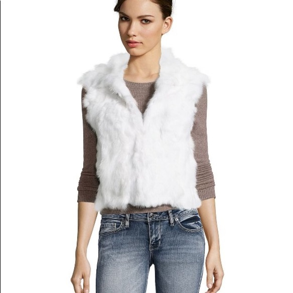 Adrienne Landau real fur vest